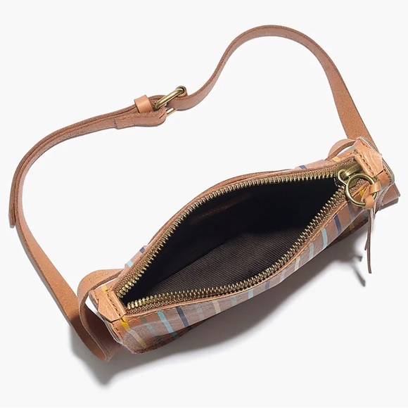 Madewell Tan The Simple Pouch Belt Bag Rainbow Stripe Edition - Picture 2 of 16